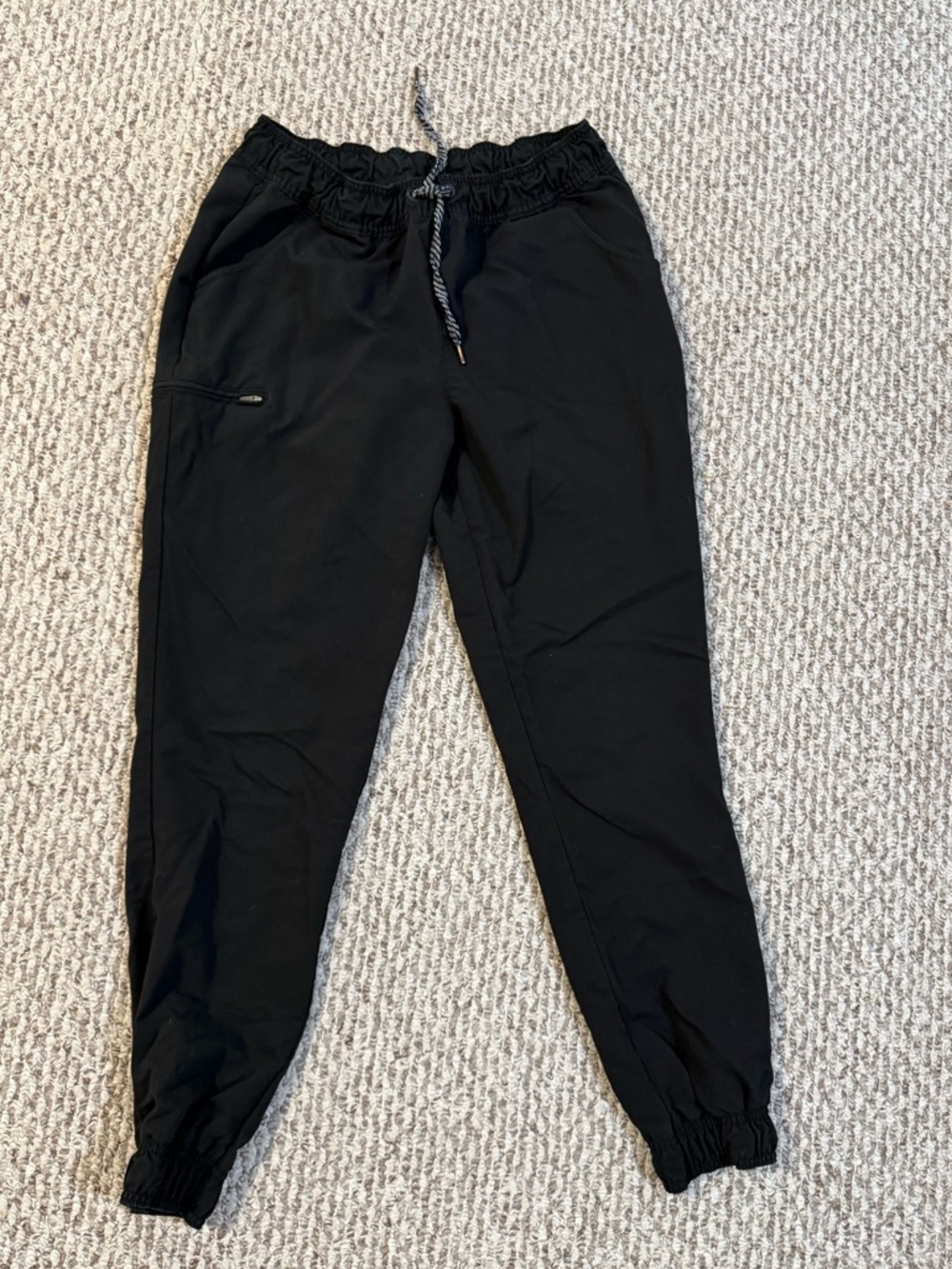 Jaanuu Black Elastic Waist Jogger Pants